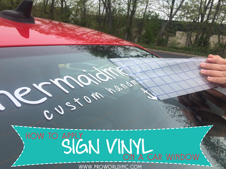 How to apply sign vinyl to a car window