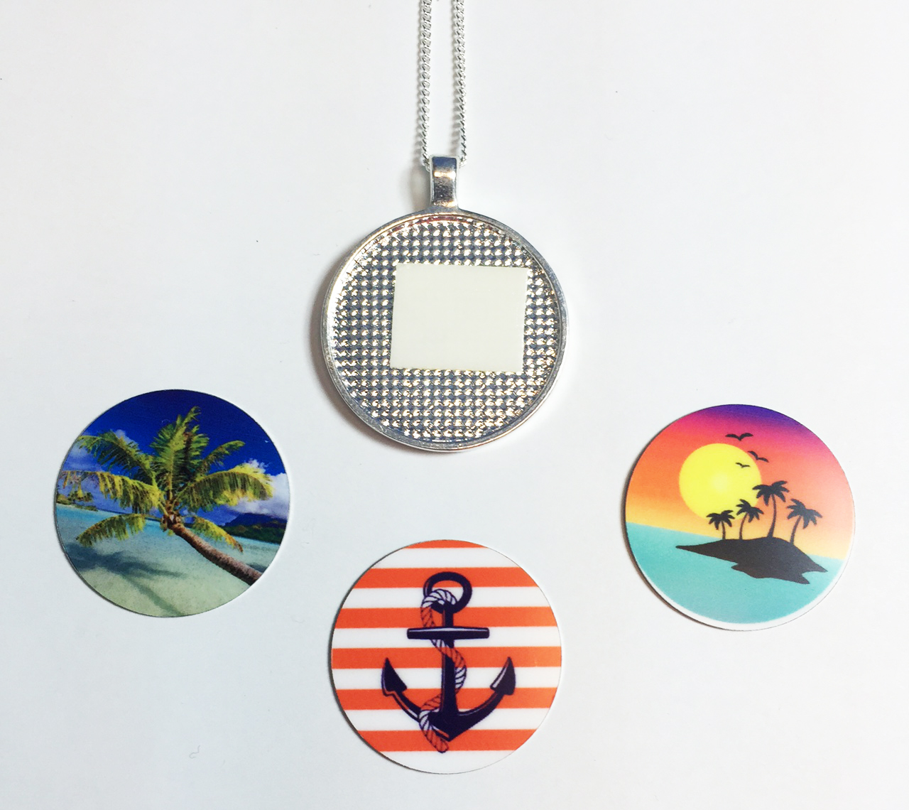 Sublimation on bezel pendants