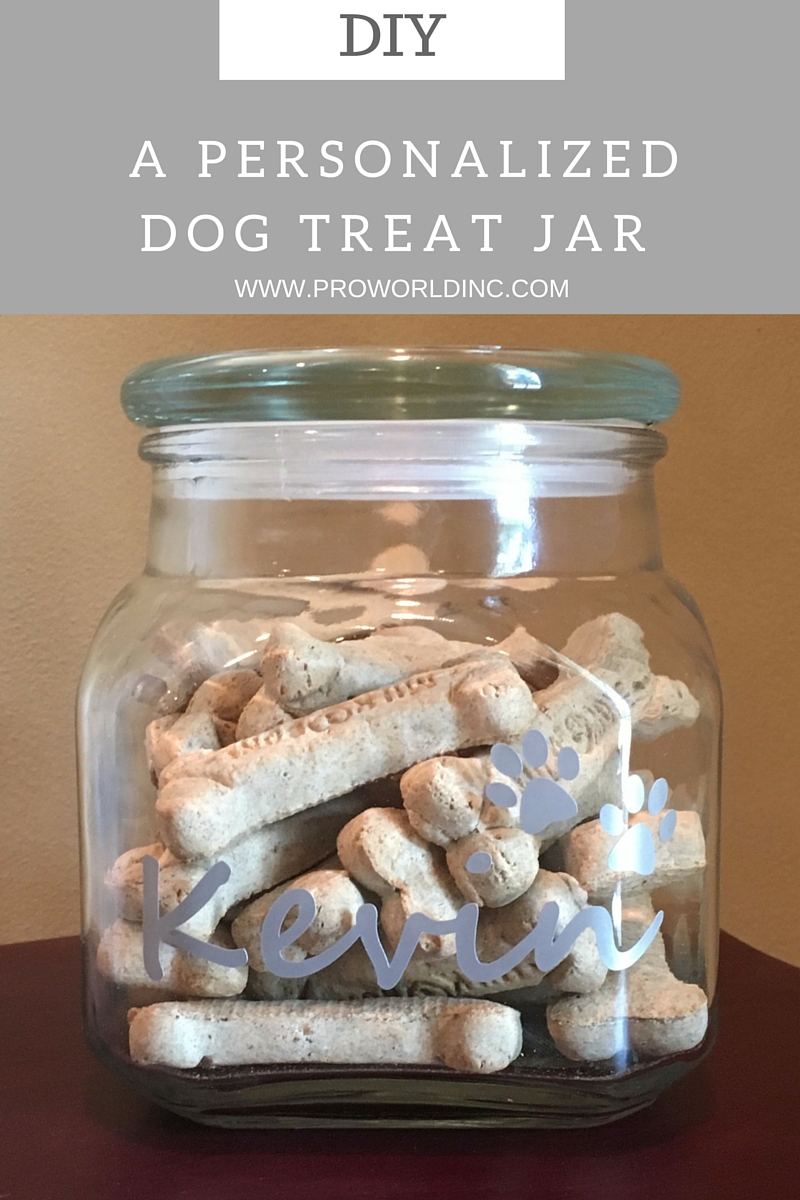 Personalized dog treat outlet jar