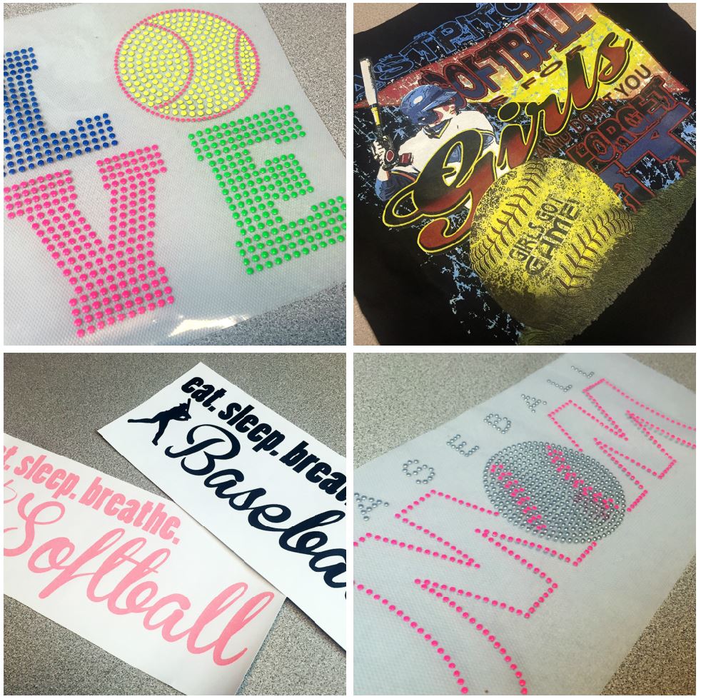 New Baseball and Softball Designs to Customize for Heat Transfers