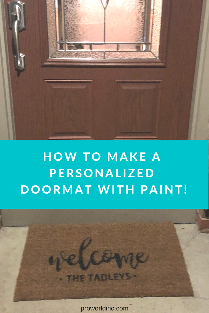 how to make a personalized doormat with paint!