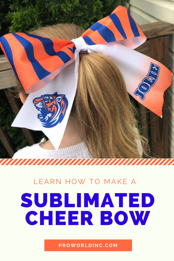 sublimated cheer bow