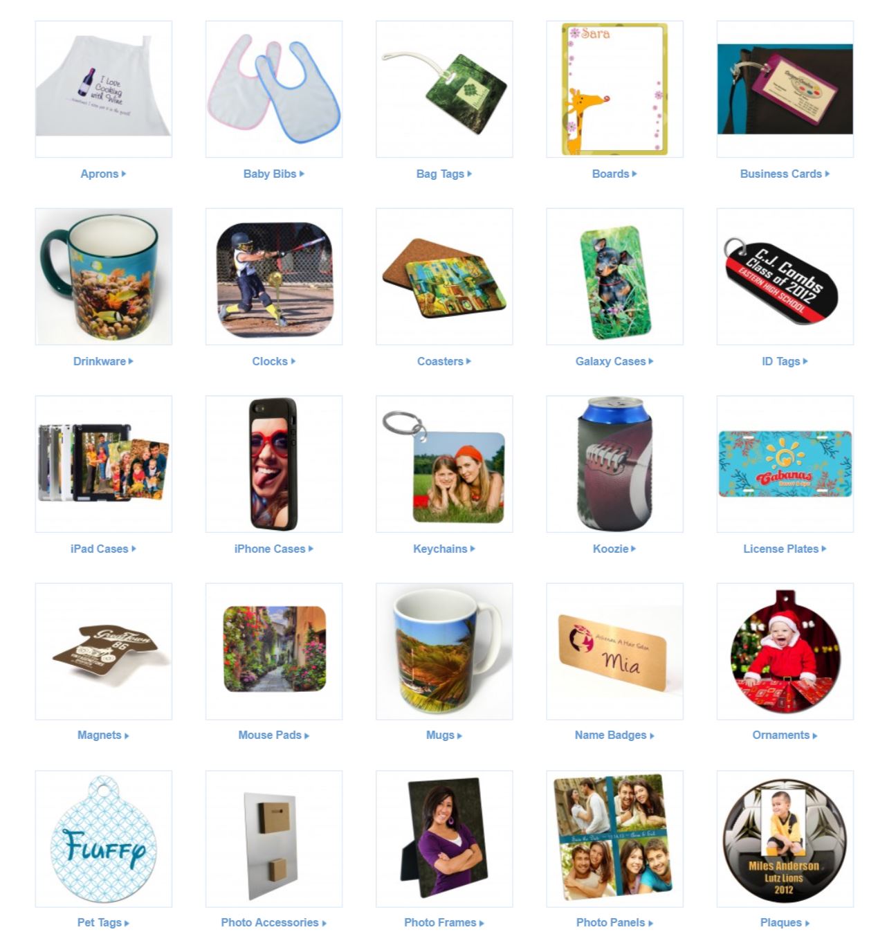 sublimation products