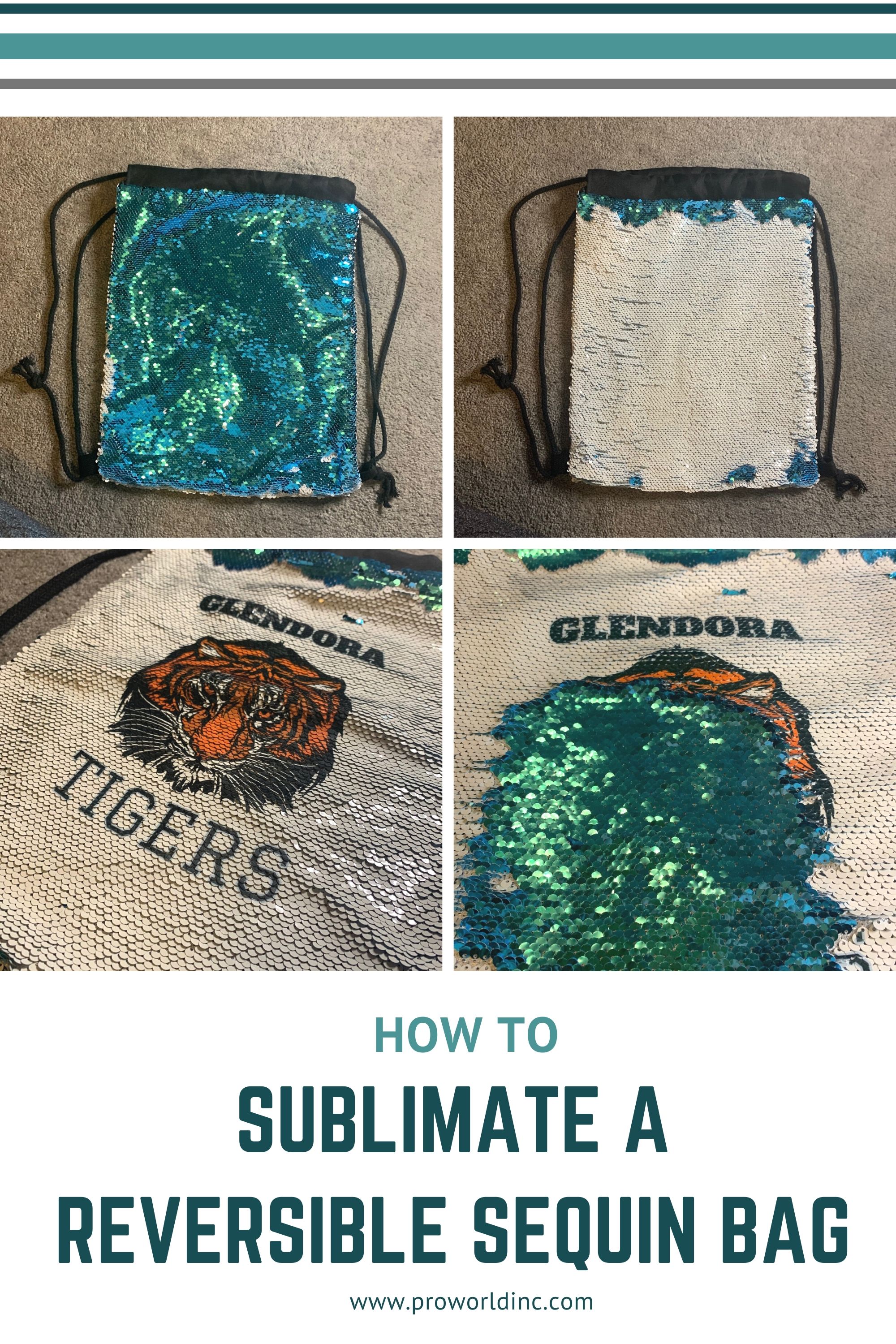HOW TO SUBLIMATE A REVERSIBLE SEQUIN BAG