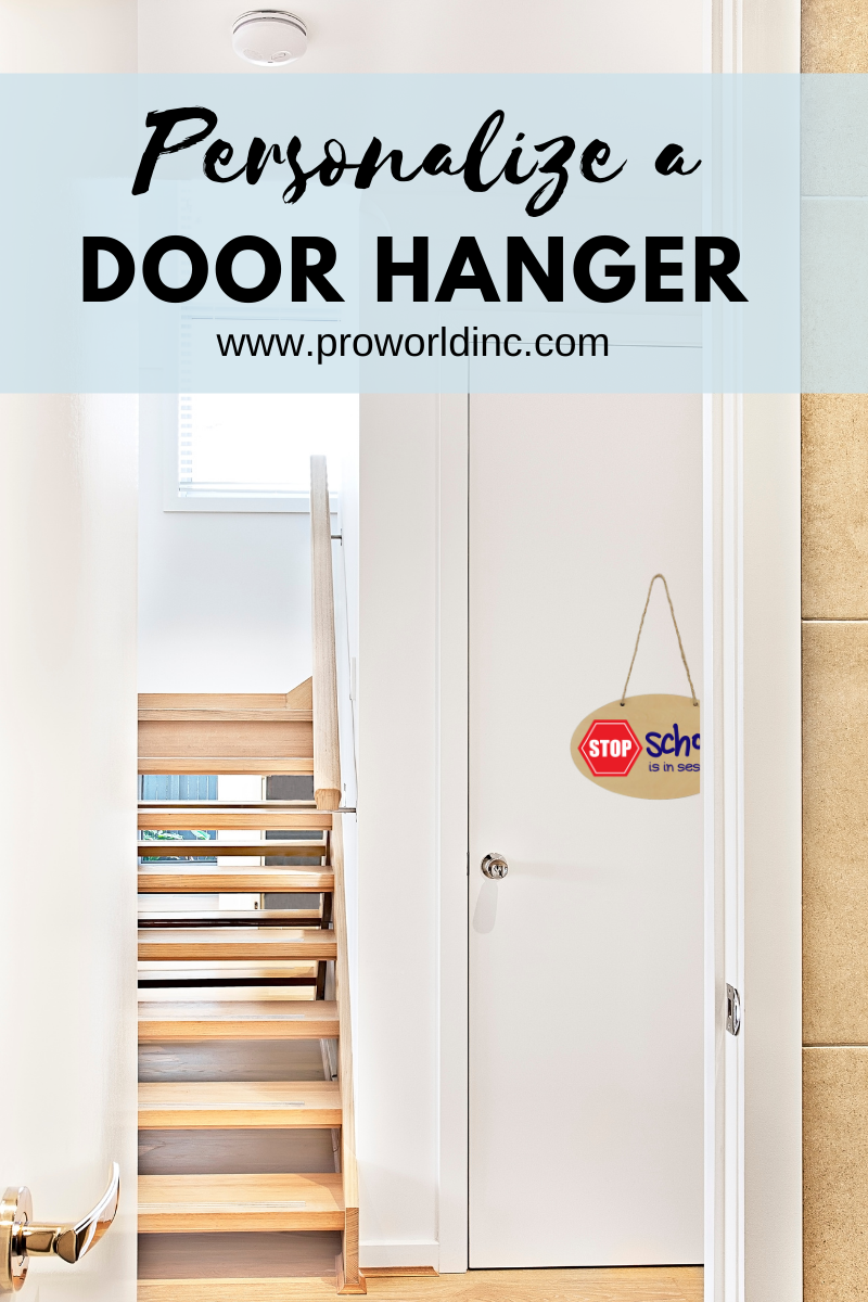 Personalize a door hanger