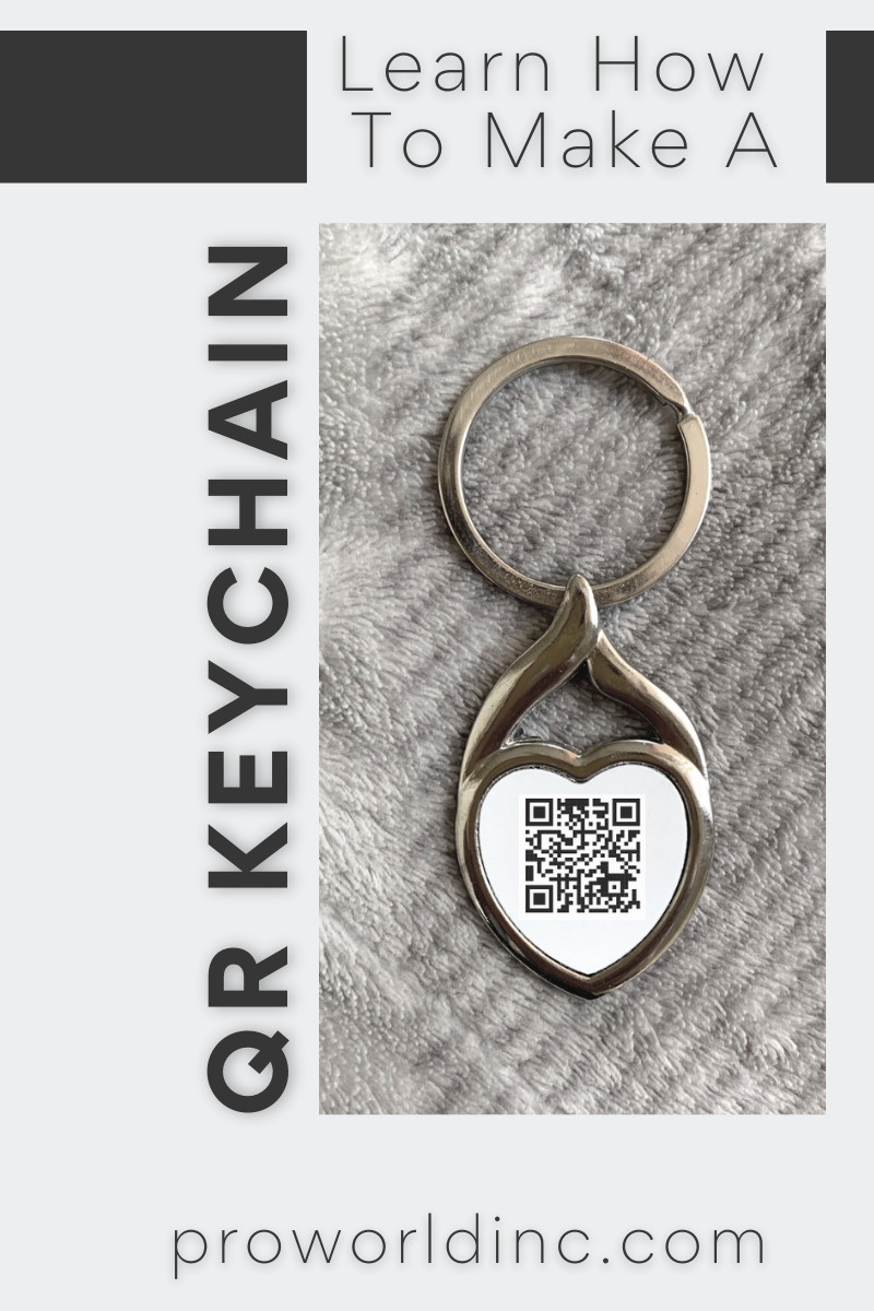 Sublimated Keychain with a QR code - Pro World Inc.Pro World Inc.