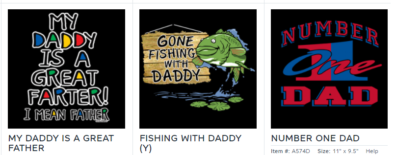 Fishing With Daddy Heat Transfers, T-shirt Transfers