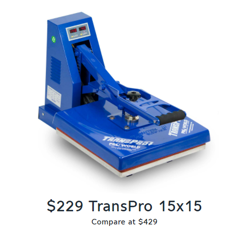 15 x 15 heat press deal