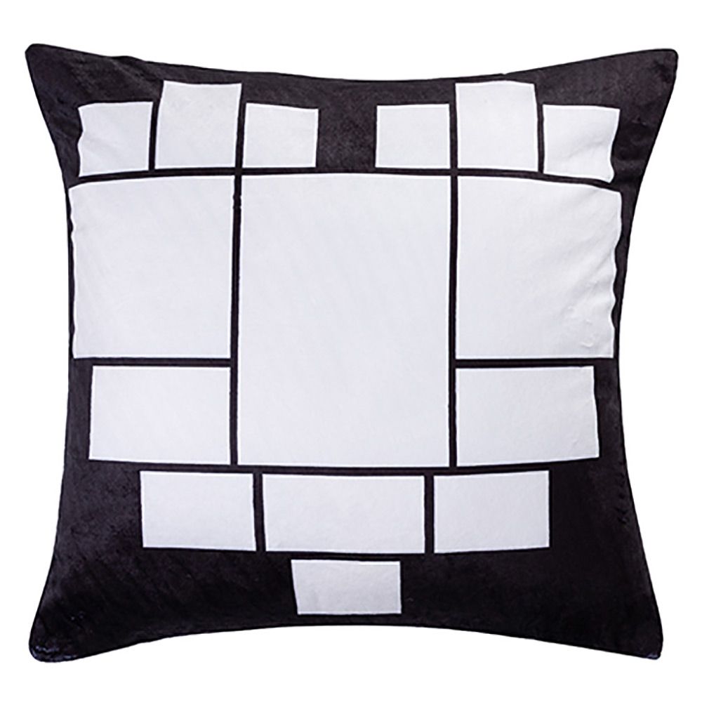 15 PANEL HEART PATTERN PLUSH SUBLIMATION PILLOW CASE 15