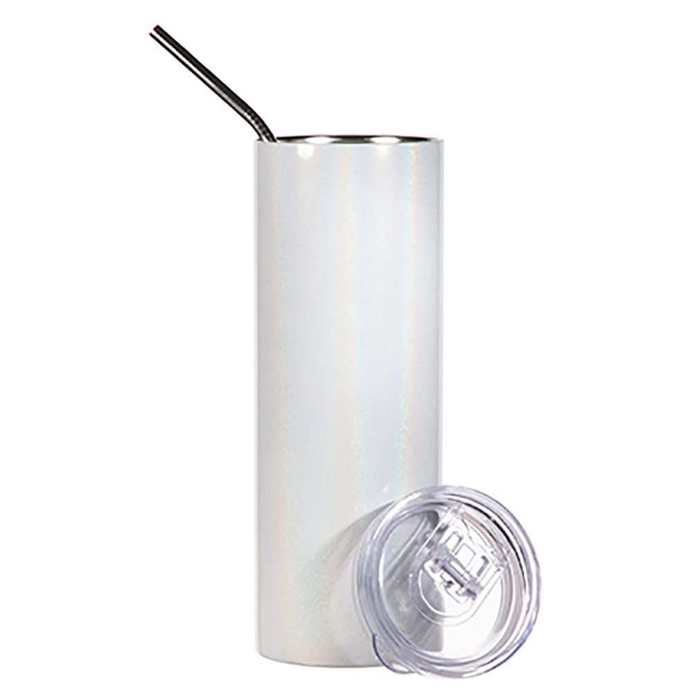 Glitter Stainless Steel Sublimation Skinny Tumbler - 20 oz.