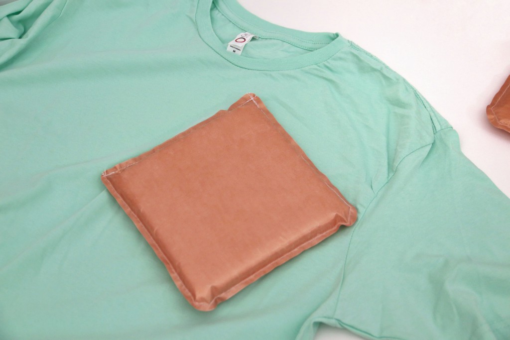 If I were applying a smaller logo to the left chest area of this shirt, I would use the 6"x6" pillow to make sure the seams along the sleeve don't interfere